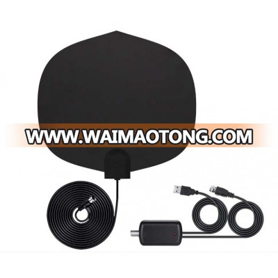 NEW HDTV antenna on the wall widow with amplifier range 80 miles ,ATSC dvb-t2 hdtv indoor antenna,digital antenna,window antenna